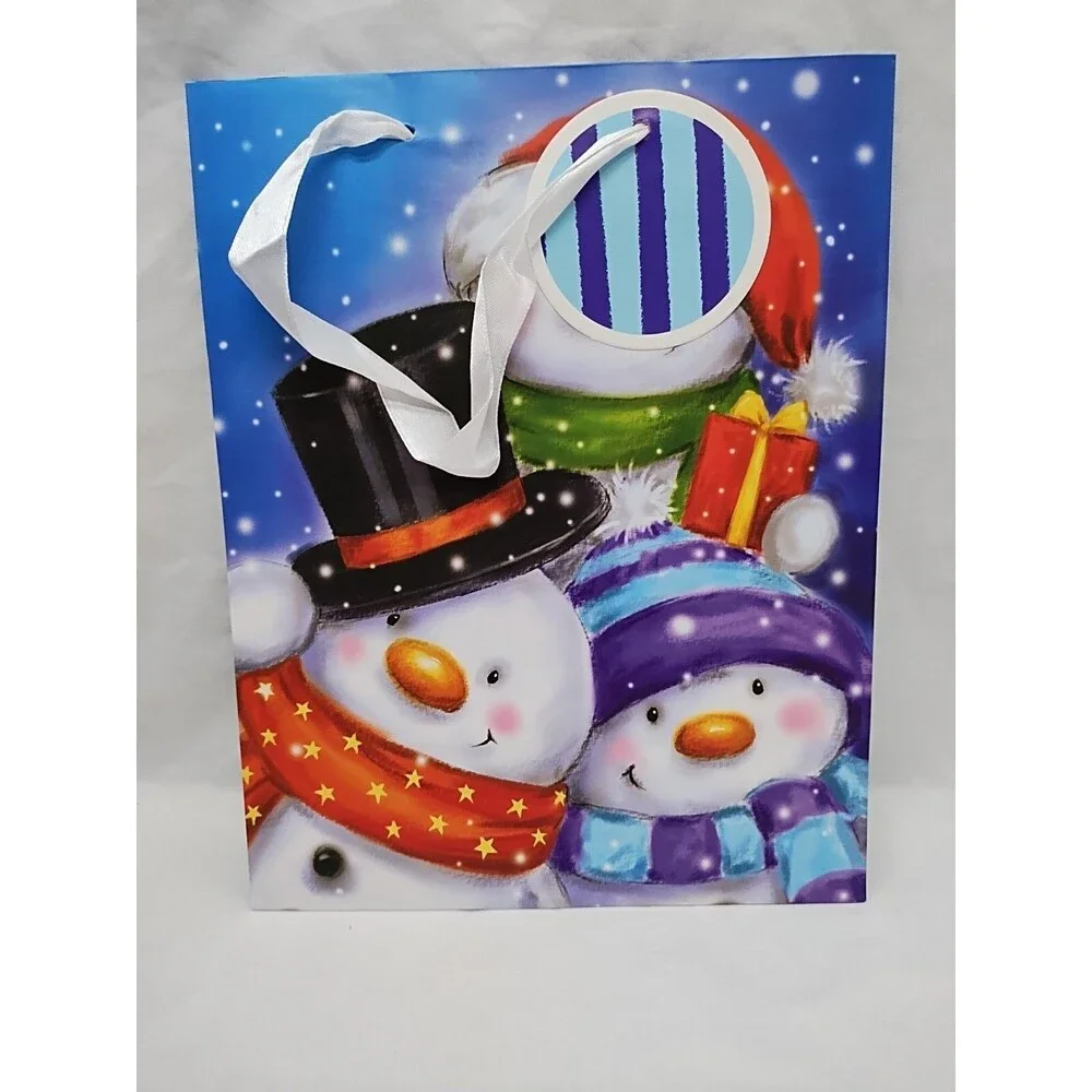 Lot Of (7) Christmas/Holiday Gift Bags Stickers Materials